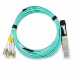 40G QSFP+ to 8 LC Active Optical Breakout Cable Image 2
