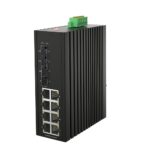 Unmanaged Industrial Switch, 8 x RJ45, 4 x SFP