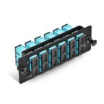 12 Fibers OM4 6 x SC UPC Fiber Adapter Panel