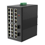 Unmanaged Industrial Switch, 24 x RJ45, 2 x SFP