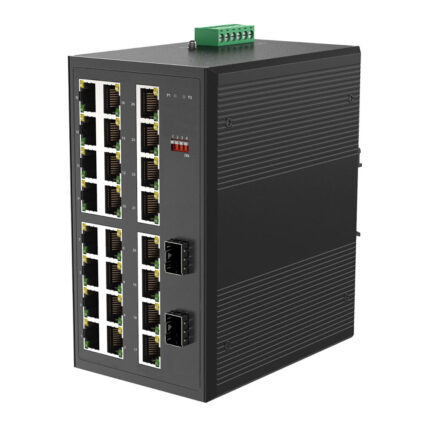 Unmanaged Industrial Switch, 24 x RJ45, 2 x SFP