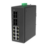 Unmanaged Industrial Switch, 8 x RJ45, 8 x SFP