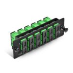 12 Fibers OS2 6 x SC APC Fiber Adapter Panel
