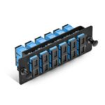 12 Fibers OS2 6 x SC UPC Fiber Adapter Panel