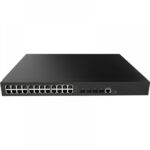 Managed PoE Switch, 24 x RJ45, 4 x SFP