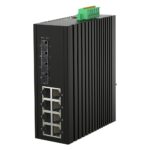 8 x RJ45, 4 x SFP+, Managed Industrial PoE Switch
