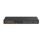 Managed PoE Switch, 24 x RJ45, 4 x SFP
