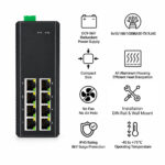 Unmanaged Industrial Ethernet Switch, 8 x 10/100/1000Base-T RJ45, Image 2