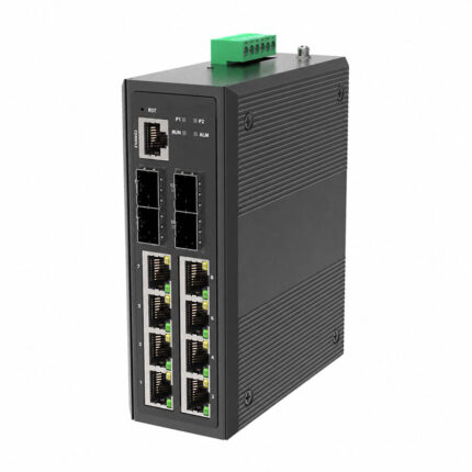 8 x 1GB RJ45 , 4 x 10GB SFP+ , L3 Managed Industrial Ethernet Switch