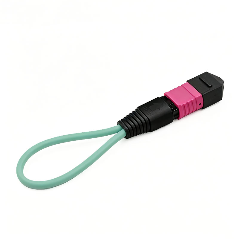 12FibersLoopback-MPO-C2 MPO OM4 Multimode Fiber Loopback Cable
