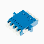 LC-LC Quad OS2 Fiber Adapter with Flange