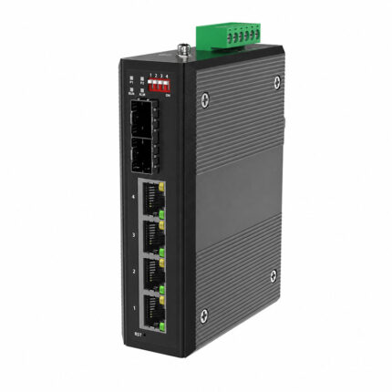 L2 Managed Industrial Ethernet Switch, 4 x 1GB RJ45, 2 x 1GB SFP Image 1
