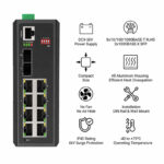 L2+ Managed Industrial Ethernet Switch, 8 x 1GB RJ45, 2 x 1GB SFP Image 2