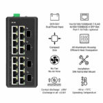 L2+ Managed Industrial Ethernet Switch, 16 x 1GB RJ45, 4 x 1GB SFP Image 2