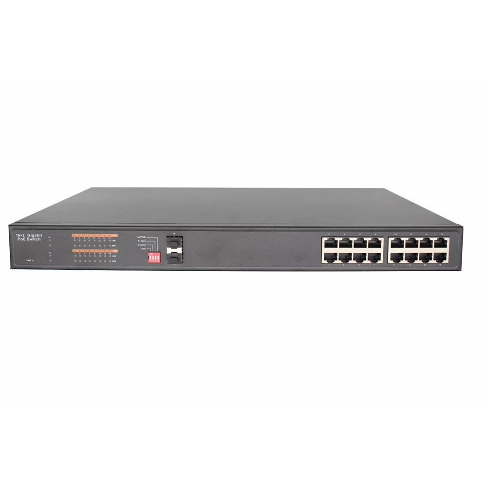 CCS-7216M-1 Managed Switch, 16 x RJ45, 2 x SFP