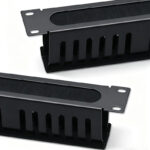 Horizontal Cable Manager Panel, 24 Rings, 1U, 19" Rack Mount, Brush Strip - Image 3